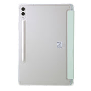 For Samsung Galaxy Tab S9 Clear Acrylic Deformation Leather Tablet Case(Green)