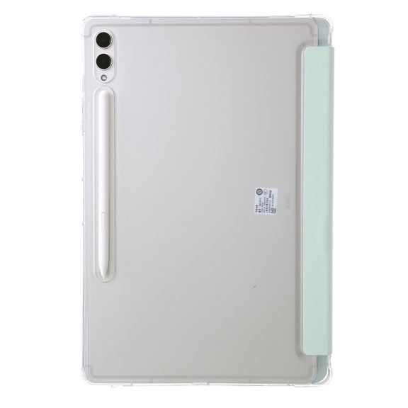For Samsung Galaxy Tab S9 Clear Acrylic Deformation Leather Tablet Case(Green)