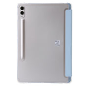 For Samsung Galaxy Tab S9 Clear Acrylic Deformation Leather Tablet Case(Ice Blue)