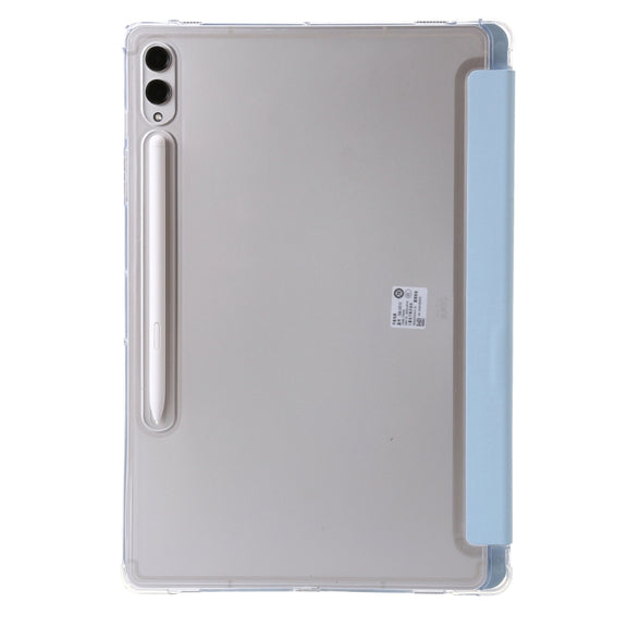 For Samsung Galaxy Tab S9 Clear Acrylic Deformation Leather Tablet Case(Ice Blue)