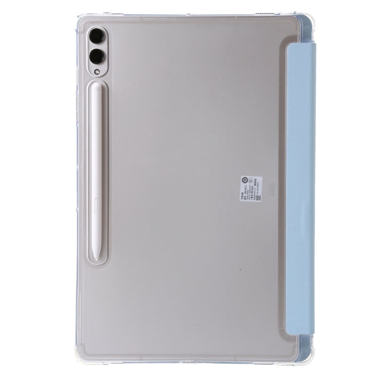 For Samsung Galaxy Tab S9 Clear Acrylic Deformation Leather Tablet Case(Ice Blue)