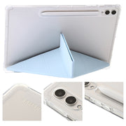 For Samsung Galaxy Tab S9 Clear Acrylic Deformation Leather Tablet Case(Ice Blue)