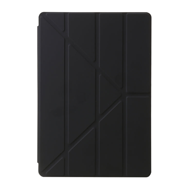 For Samsung Galaxy Tab S9 Clear Acrylic Deformation Leather Tablet Case(Black)