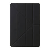For Samsung Galaxy Tab S9 Clear Acrylic Deformation Leather Tablet Case(Black)