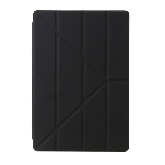 For Samsung Galaxy Tab S9 Clear Acrylic Deformation Leather Tablet Case(Black)