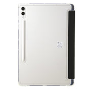For Samsung Galaxy Tab S9 Clear Acrylic Deformation Leather Tablet Case(Black)