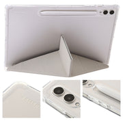 For Samsung Galaxy Tab S10+ / S9+ Clear Acrylic Deformation Leather Tablet Case(Grey)