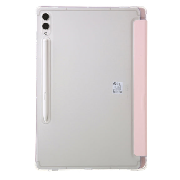 For Samsung Galaxy Tab S10 FE / S9 FE Clear Acrylic Deformation Leather Tablet Case(Pink)
