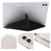 For Samsung Galaxy Tab S9 FE Clear Acrylic Deformation Leather Tablet Case(Black)