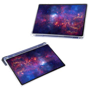 For Samsung Galaxy Tab S9 FE+ Clear Acrylic Deformation Leather Tablet Case(Dark Blue)