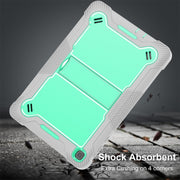 For Honor Pad X8 Shockproof Silicone Hybrid PC Tablet Case with Holder(Mint Green + Grey)