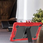 For Honor Pad X8 Shockproof Silicone Hybrid PC Tablet Case with Holder(Black + Red)