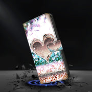For Motorola Moto G14 Crystal 3D Shockproof Protective Leather Phone Case(Pink Diamond Heart)