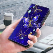 For Motorola Moto G54 Crystal 3D Shockproof Protective Leather Phone Case(Diamond Butterfly)