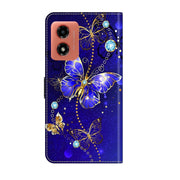 For Motorola Moto G Play 2024 Crystal 3D Shockproof Protective Leather Phone Case(Diamond Butterfly)