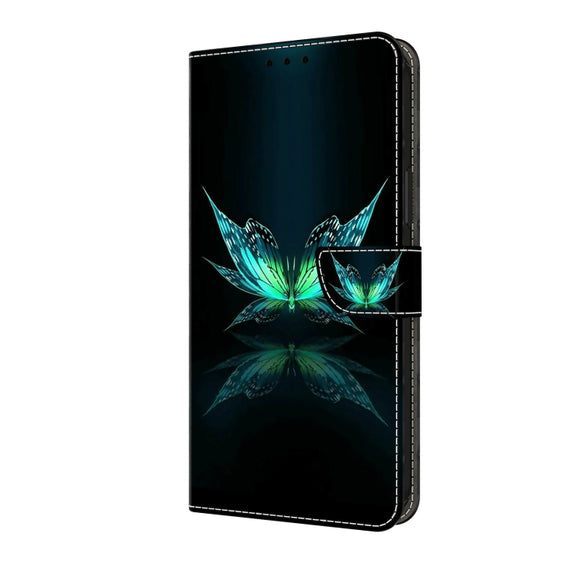 For Motorola Moto G24 Power Crystal 3D Shockproof Protective Leather Phone Case(Reflection Dutterfly)