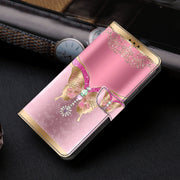 For Motorola Moto G24 Power Crystal 3D Shockproof Protective Leather Phone Case(Pink Bottom Butterfly)