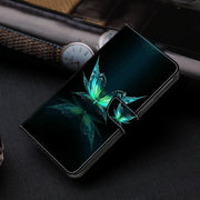 For Motorola Moto G04 Crystal 3D Shockproof Protective Leather Phone Case(Reflection Dutterfly)