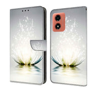For Motorola Moto G04 Crystal 3D Shockproof Protective Leather Phone Case(Light Lotus)