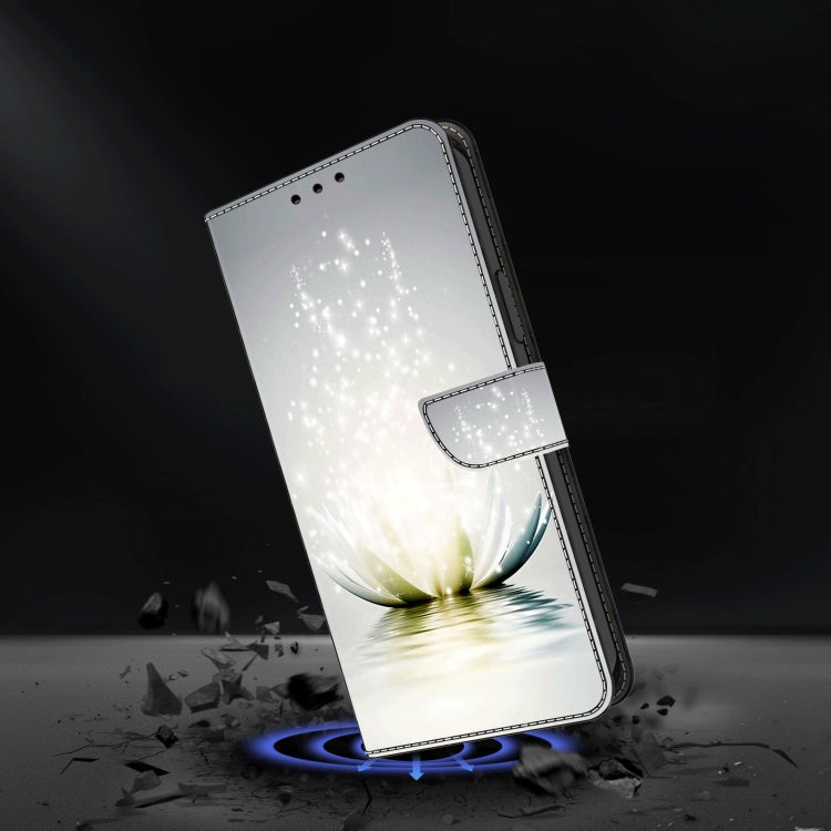 For Motorola Moto G04 Crystal 3D Shockproof Protective Leather Phone Case(Light Lotus)