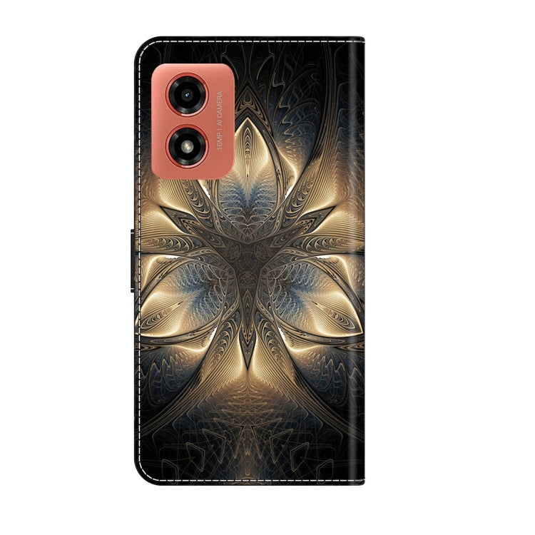 For Motorola Moto G04 Crystal 3D Shockproof Protective Leather Phone Case(Luminous Building)