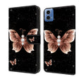 For Motorola Moto G34 Crystal 3D Shockproof Protective Leather Phone Case(Pink Diamond Butterfly) - Motorola Cases by PMC TechLife | Online Shopping South Africa | PMC TechLife | Buy Now Pay Later Mobicred