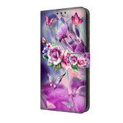 For Motorola Moto G34 Crystal 3D Shockproof Protective Leather Phone Case(Butterfly)