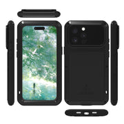 For iPhone 16 Pro LOVE MEI Metal Shockproof Life Water-resistant Dustproof Phone Case(White)