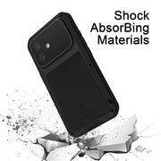 For iPhone 16 LOVE MEI Metal Shockproof Life Water-resistant Dustproof Phone Case(Army Green)