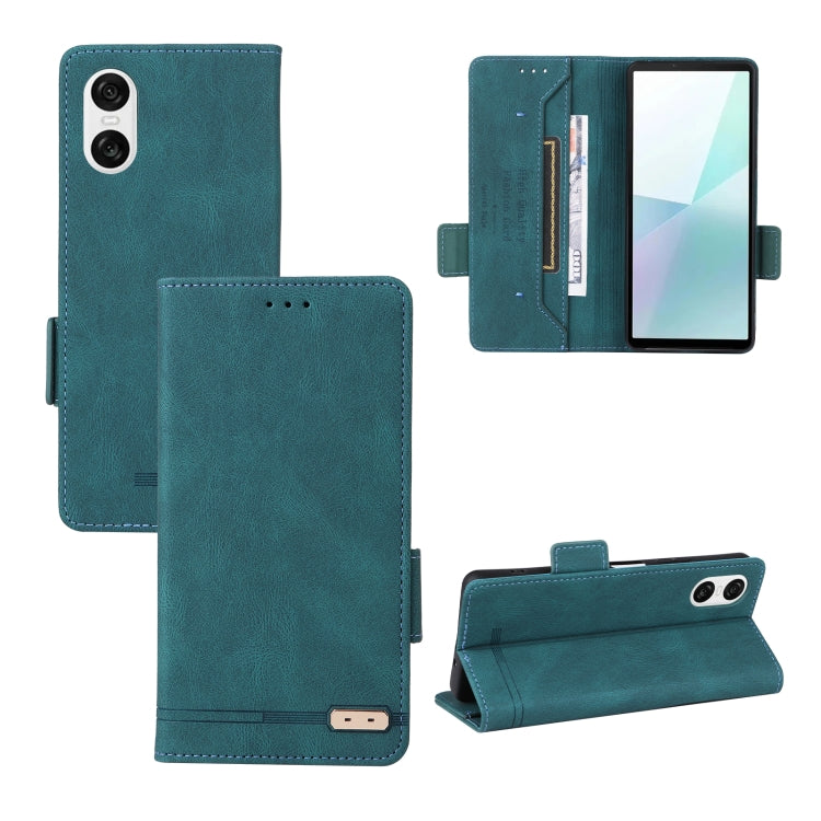 For Sony Xperia 10 VI 2024 Magnetic Clasp Leather Phone Case(Green)