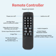 NK-330 3x3 4K 9 Screen HDMI DVI TV Video Wall Controller Splitter Multi Video Screen Processor Splicer, Plug Type:AU Plug(Black)