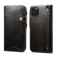 For iPhone 15 Pro Max Denior Oil Wax Cowhide Magnetic Button Genuine Leather Case(Black) - free shipping - PMC TechLife - Order now!
