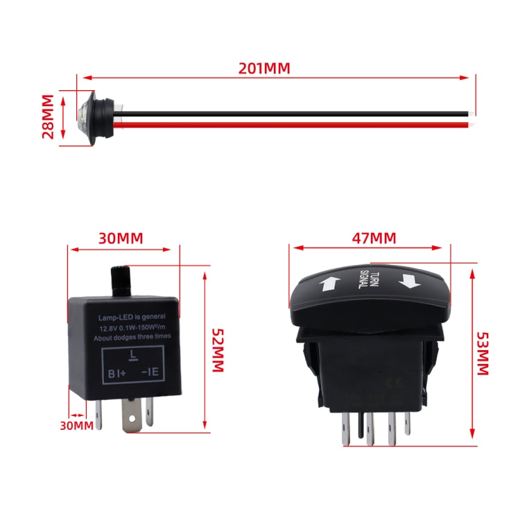 CP-4333 ATV UTV Turn Signal Light Horn Fuse Relay Kit