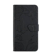 For Google Pixel 9 Pro Skin Feel Butterfly Embossed Flip Leather Phone Case(Black)