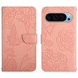 For Google Pixel 9 Pro Skin Feel Butterfly Embossed Flip Leather Phone Case(Pink) - Google Cases by PMC TechLife | Online Shopping South Africa | PMC TechLife | Buy Now Pay Later Mobicred