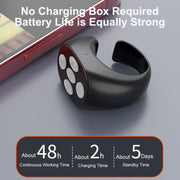 JX-05 5-button Bluetooth Remote Control Cellphone Smart Ring Remote Control(Black)