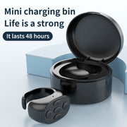 JX-05S 5-button Bluetooth Remote Control Cellphone Smart Ring Remote Control with Charging Case(Black)