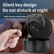 JX-05S 5-button Bluetooth Remote Control Cellphone Smart Ring Remote Control with Charging Case(Black)