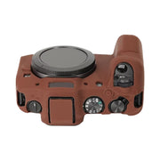 For Canon EOS R8 Soft Silicone Protective Case(Coffee)