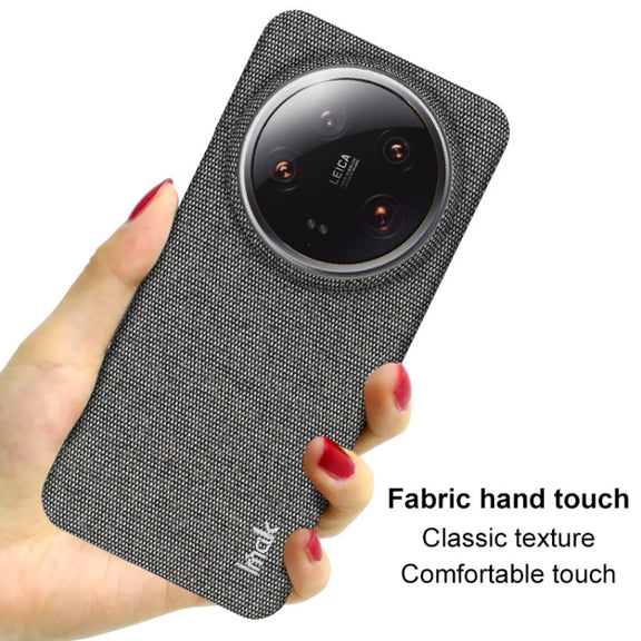 For Xiaomi 14 Ultra 5G imak Ruiyi Series Cloth Texture PU + PC Phone Case(Dark Grey)