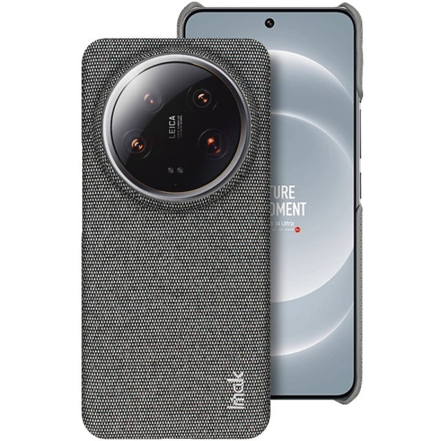 For Xiaomi 14 Ultra 5G imak Ruiyi Series Cloth Texture PU + PC Phone Case(Dark Grey)