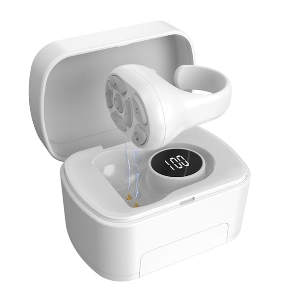 S20 Portable Smart Wireless Bluetooth Ring Remote Control with Charging Case(White)
