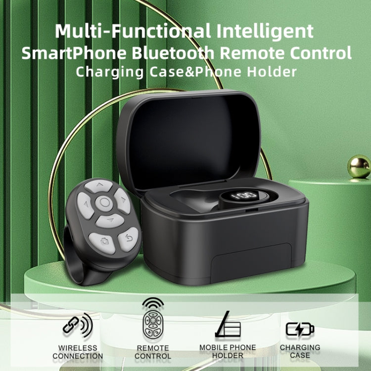 S20 Portable Smart Wireless Bluetooth Ring Remote Control with Charging Case(Pink)
