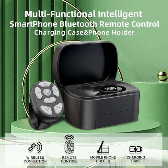 S20 Portable Smart Wireless Bluetooth Ring Remote Control with Charging Case(Pink)