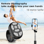 S20 Portable Smart Wireless Bluetooth Ring Remote Control with Charging Case(Pink)