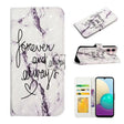 For iPhone 16 Oil Embossed 3D Drawing Leather Phone Case(Words Marble) - iPhone 16 Cases by PMC TechLife | Online Shopping South Africa | PMC TechLife | Buy Now Pay Later Mobicred