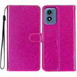 For Motorola Moto G Play 2024 Glitter Powder Flip Leather Phone Case(Rose Red) - Motorola Cases by PMC Jewellery | Online Shopping South Africa | PMC Jewellery | Buy Now Pay Later Mobicred