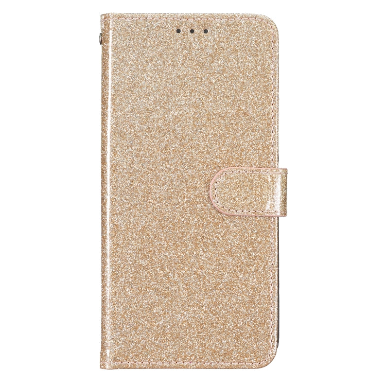 For Motorola Moto G Play 2024 Glitter Powder Flip Leather Phone Case(Gold)