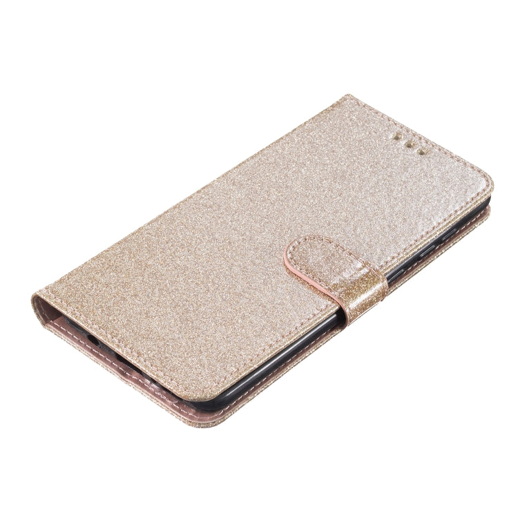 For Motorola Moto G Play 2024 Glitter Powder Flip Leather Phone Case(Gold)