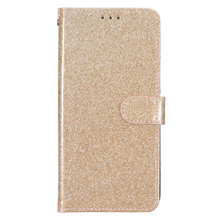 For Motorola Moto G56 5G Glitter Powder Flip Leather Phone Case(Gold)